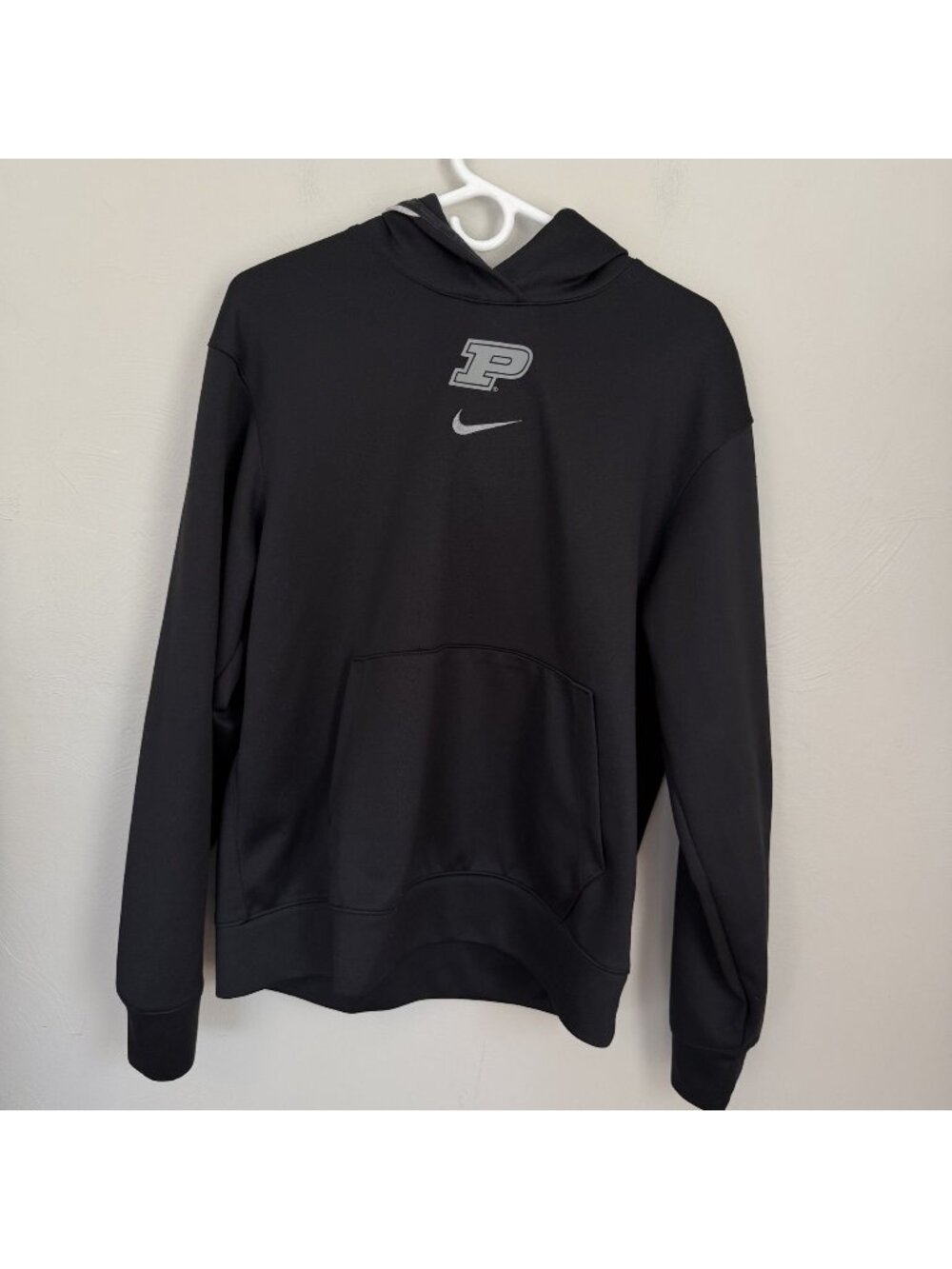 Purdue Boilermaker Nike Sweatshirt Hoodie Black Vintage Logo M football Dri Fit